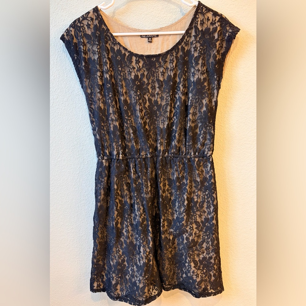 BeBop Black Floral Lace Dress